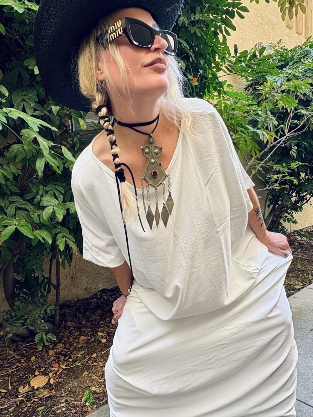 White crepe Kaftan